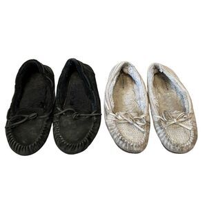 Lot Of 2 Moccasin Slippers Shoes Workwear Work